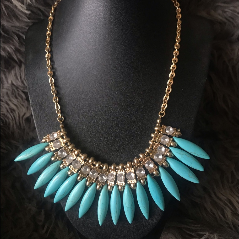 Turquoise and Gold Necklace